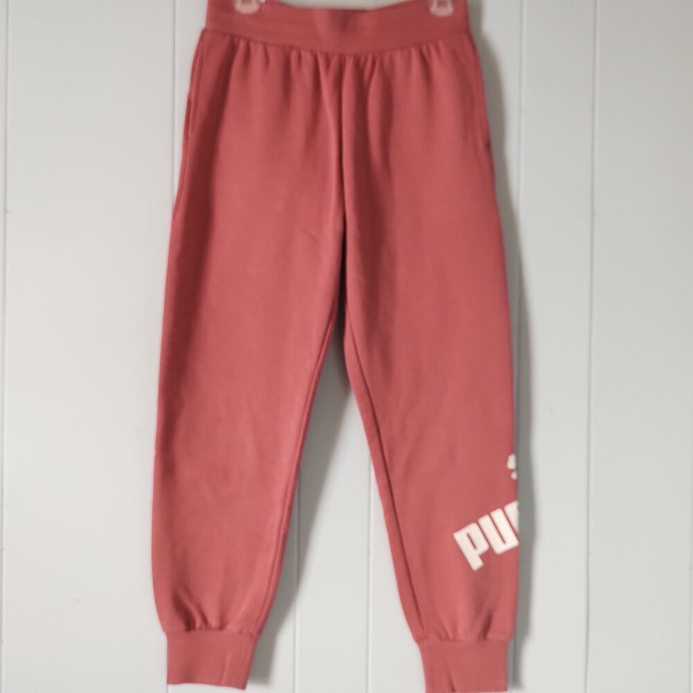Pink Puma Elastic Waist Joggers